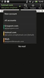 Press the required email account.