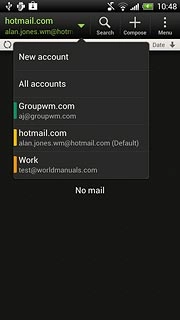Press the required email account.