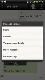Press Forward.Key in the first letters of the required contact.Matching contacts are displayed.