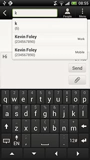 Press the required contact.