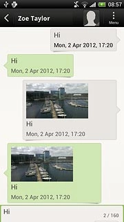 Press the required text message.