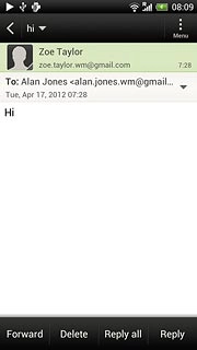 Press Forward.Key in the first letters of the required contact.Matching contacts are displayed.