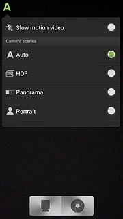 Press the required setting.