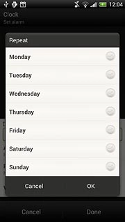 Press the required days.