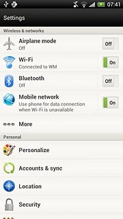 Press Accounts & sync.