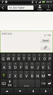 Press the attachment icon.Choose one of the following options:Insert picture, go to 4a.Insert video clip, go to 4b.Insert audio file, go to 4c.