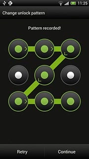 Press Continue.Repeat the selected phone lock code to confirm.