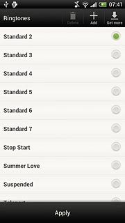 Press the different ring tones to listen to them.