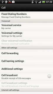 Press Call forwarding.