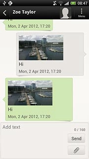 Press Add text.Write the picture message.