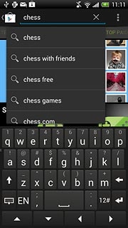Key in the name of the required app and press the search icon.