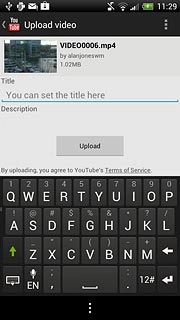 Press You can set the title here and key in text for the video clip.