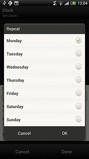 When the field next to a weekday is ticked (V), it's selected.