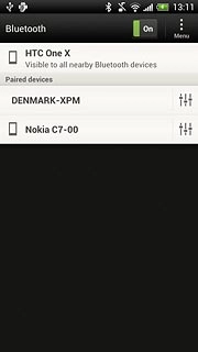 Press the name of your phone to turn Bluetooth visibility on or off.