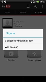 Press the required account.