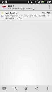 Press the new email message icon.