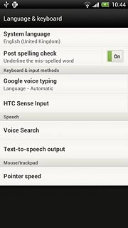 Press HTC Sense Input.
