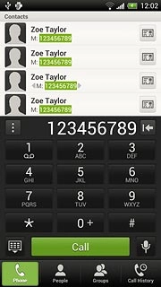 Key in the required number and press Call.