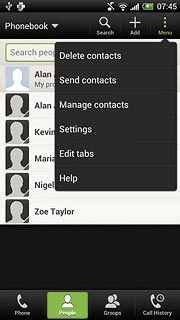 Press Manage contacts.