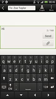 Press Send when you've written your text message.