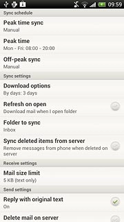 Press Off-peak sync.