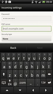 Press the field below Security type.