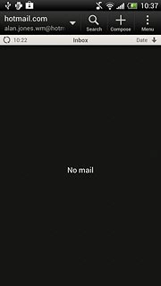 Press the name of the email account.