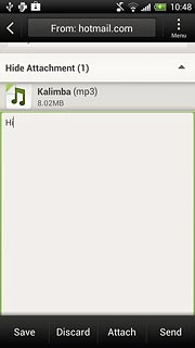 Press Send when you've finished your email message.