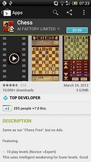 To buy an app:Press the price.