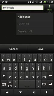 Press Add songs.Go to the required audio files.