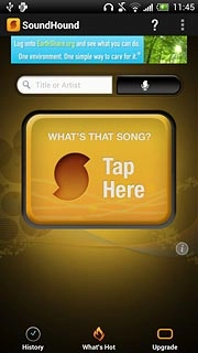 Hold your phone to the external source and press Tap Here to start recording.Wait a moment while your phone records the music.Your phone searches for music details on the internet and after a moment the result is displayed.