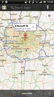 Press the menu icon.