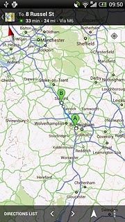 To get directions:Press DIRECTIONS LIST.