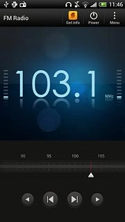 Press and drag the indicator right or left to select the required frequency.