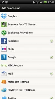 Press the required social network or the required email account.