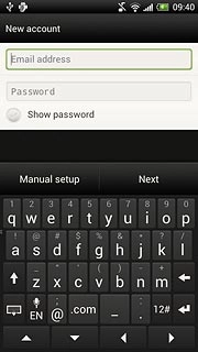 Press Email address and key in your email address.