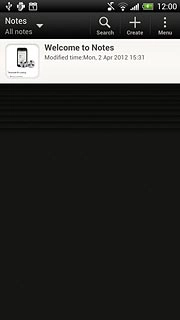 Press Create.Write the text for the note.