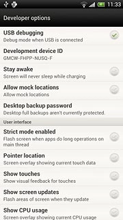 Press USB debugging to turn off the function.