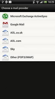 Press Microsoft Exchange ActiveSync.