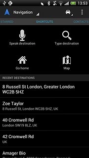 Press Speak destination.Say the required destination.