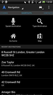 Press Type destination.