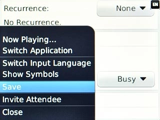 Scroll to Save and press the Navigation key.