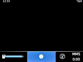 Scroll to the record icon and press the Navigation key to start recording.