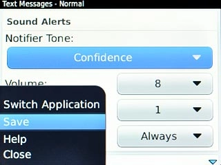 Scroll to Save and press the Navigation key.