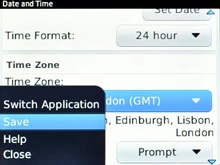 Scroll to Save and press the Navigation key.