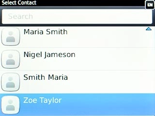 Highlight the required contact and press the Navigation key.The contact is saved on the selected key.