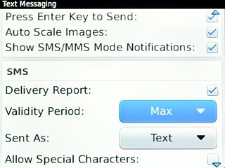 Scroll to Validity Period and press the Navigation key.