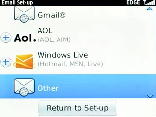 Scroll to Other and press the Navigation key.