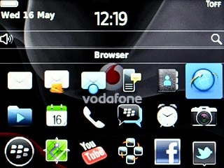 Scroll to Browser and press the Navigation key.