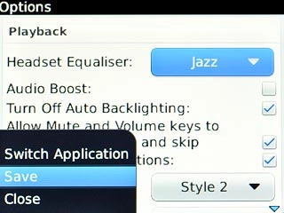 Scroll to Save and press the Navigation key.
